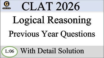 CLAT 2026 Important MCQs | Logical Reasoning PYQ with Answers