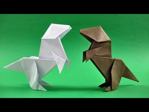 Comment faire un simple Origami Dinosaur - origami Allosaurus