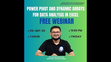 Power Pivot and Dynamic Arrays for Data Analysis in Excel|Excel 365 Dynamic Array|Power Pivot