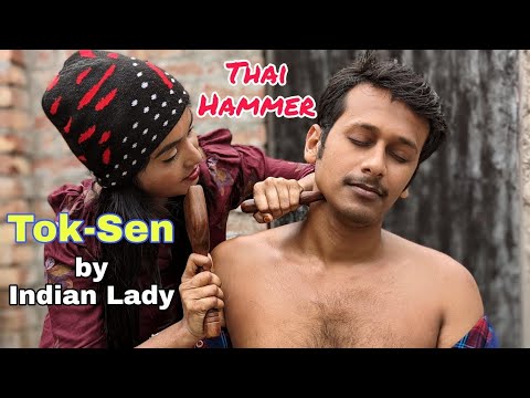 Thai Hammer Massage Therapy For Joint Pain Relief | Oil Head Massage | Moral Of ASMR