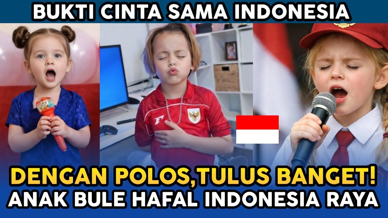 MALU KITA‼️ANAK BULE INI LEBIH  MENJIWAI NYANYI INDONESIA RAYA!