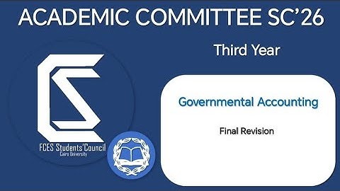 Third year Governmental Accounting final revesion part 1