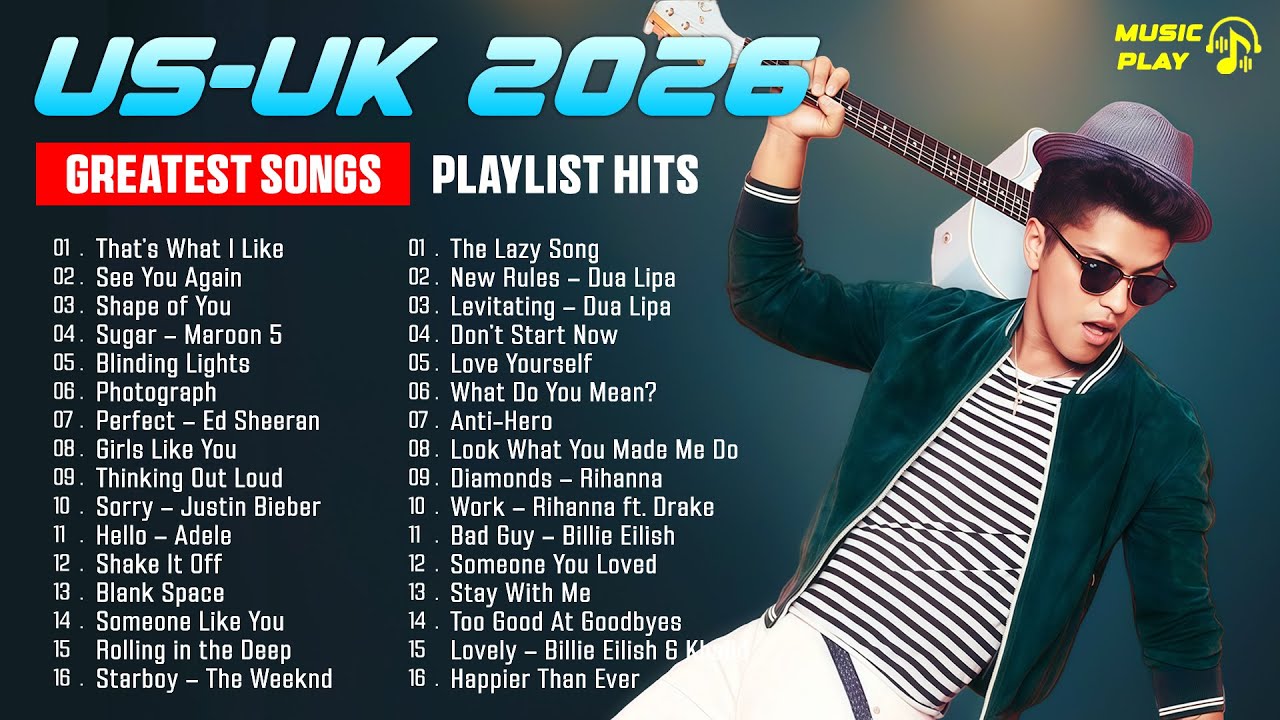 Best US-UK Songs of All Time | Billboard Hot 50 & New Hits 2026