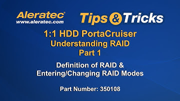 How To Change RAID Modes - Aleratec Tips & Tricks 1:1 HDD PortaCruiser 350108 Part 1