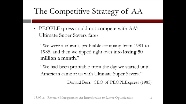 8.2.14 An Introduction to Linear Optimization - Video 8: The Edge of Revenue Management