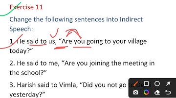 Exercise 11 Direct and Indirect Speech English excellent grammar guide class 10th by Mahendra sir