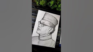 Netaji Subhash Chandra Bose Drawing Outline ✍️❤️‍🩹 Republic Day 🇮🇳 #shorts #netaji #republicday #art