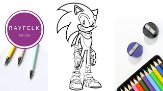 Sonic the Hedgehog Coloring Pages | Free Sonic Coloring PDF Sheets | Rayfelk Arts and Printables