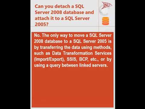 Can you detach a SQL 2008 and attach it to a SQL 2005 -MS SQL Server Interview ask question