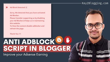 Latest Anti Adblock Script For Blogger ➜ Force Users to Unblock Ads on website