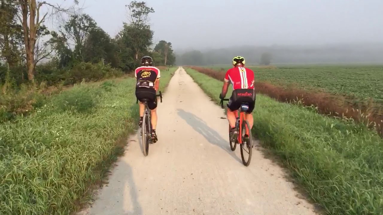 Early morning gravel ride Kalhaven trail Kalamazoo to South Haven and