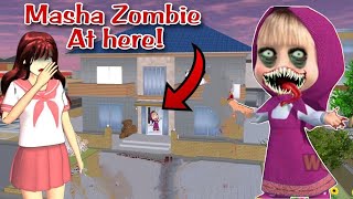 يوجد ماشا زومبي في هذا البيت There's Masha Zombie Inside this  house in Sakura School Simulator