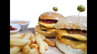 ?طريقه عمل برجر اللحمه وانواع صوصات مختلفه افضل من المطاعم?How to make juicy burger with 3 sauces