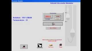 Ostwald Viscometer Virtual Simulation