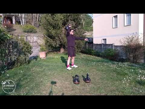 One arm kb devil press