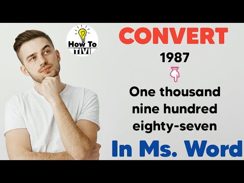 How to Convert Number to Word in Microsoft Word Automaticaly - How To Tivi