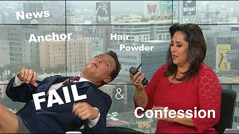 Hilarious!! News Anchor Hair Powder FAIL and Confe...