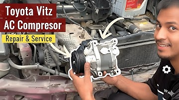 TOYOTA Vitz 2010 - Air conditioner and | How to Compressor