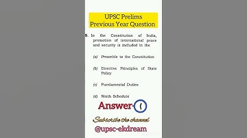 International Security and Peace -Article 51 | Indian Polity | UPSC Previous year Question #shorts