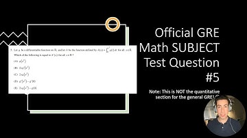 Official GRE Math SUBJECT Practice Test Question #5 (Full Explanation!)