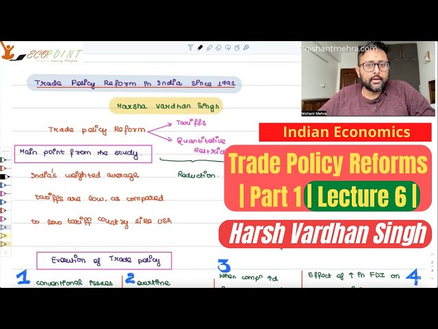 Indian Economics II | Trade Policy Reforms | Part 1 | Harsh Vardhan Singh |