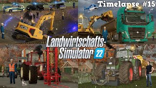 Ein unglaublicher BOMBENFUND! 😱💣💥 CHAOS auf der BAUSTELLE? 😥🚓💨 | [LS22] - Timelapse #15