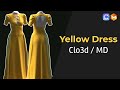 Beginner-Friendly: Step-by-Step Yellow Dress Tutorial in MARVELOUS DESIGNER