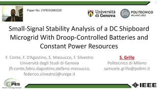 21PESGM0226 Small-Signal Stability Analysis of a DC Shipboard Microgrid
