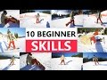 10 Beginner Snowboard Skills - First Day Riding
