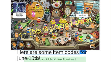 Box Critter item codes #1
