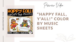 Color By Music {Fall & Autumn Color By Notes, Symbols, & Piano Keys}