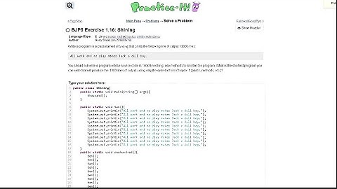 Java Practice-it Introduction to Java Programming | Exercise1.16 Shining