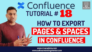 Confluence Tutorial #18 - How to Export Pages and Spaces in Confluence