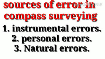Sources of error in compass surveying