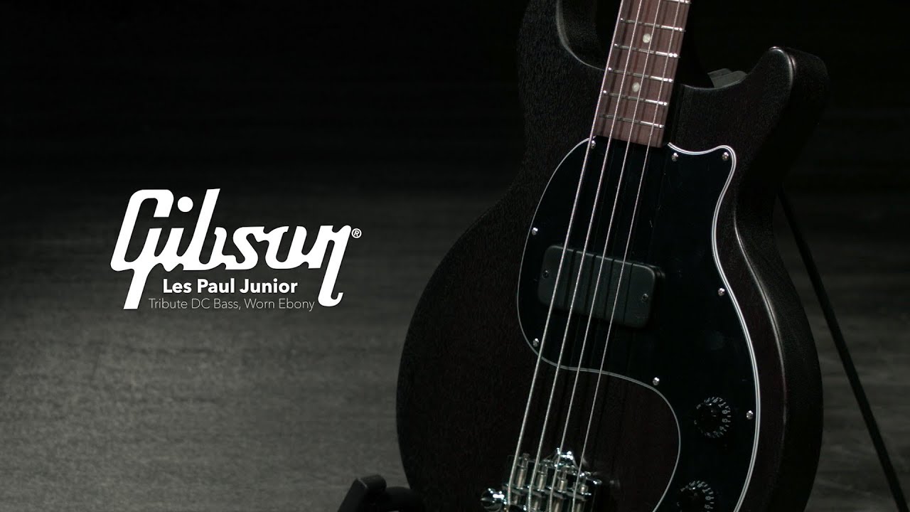 Gibson Les Paul Junior Tribute DC Bass, Worn Ebony | Gear4music