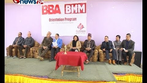 BBA & BHM Orientation Program - Rajdhani Model College