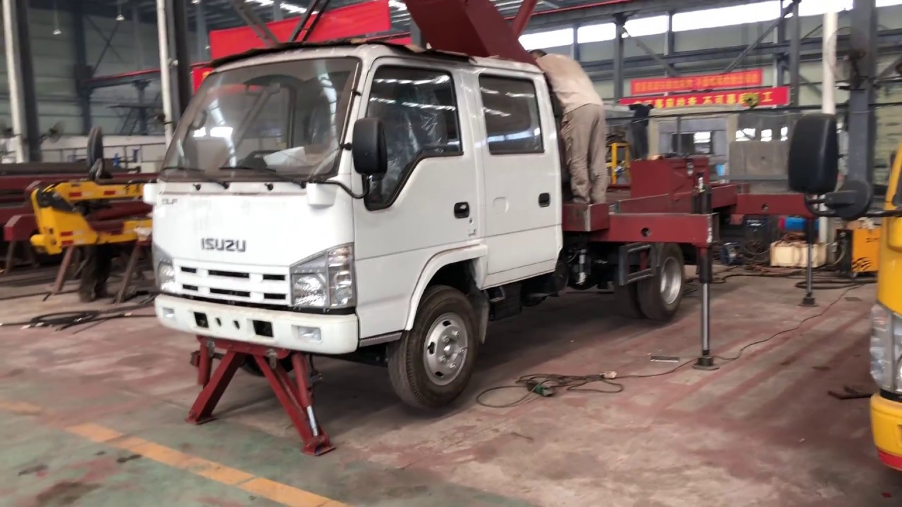 Philippines Isuzu Telescoping Boom Aerial Platform truck for sale YouTube