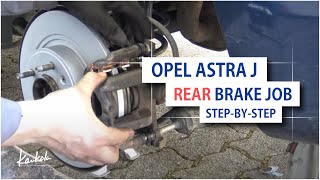 Opel Astra/Vauxhall J REAR Brake Job. Step-by-Step
