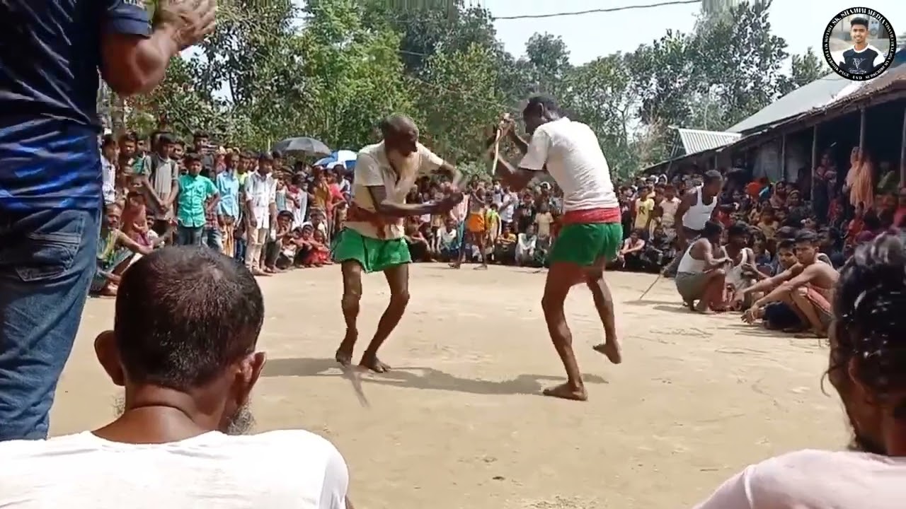 বাপ বেটার লাঠি খেলা (শাজার মাদার বাঁশ) কুনকুনিয়া প্রামানিক পাড়া, কাজিপুর, সিরাজগঞ্জ।২০২২
