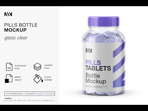 PILLS BOTTLE MOCKUP