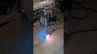 4 Axis CNC welding machine prototype, first test