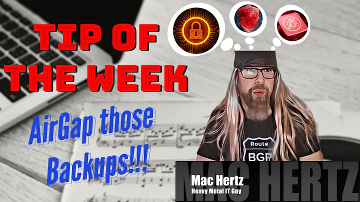 CyberSecurity Tip: AirGap your Backups! | Be prepared for a Disaster (Ransomware, Nature, etc)