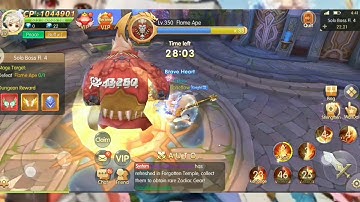 Astral Fable MMORPG   Boss Flame Ape level 325 🆚 Fighter 317 Gameplay 2020