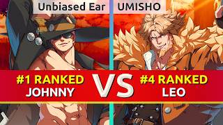 GGST 2.00 ▰ Unbiased Ear (#1 Ranked Johnny) vs UMISHO (#4 Ranked Leo). High Level Gameplay