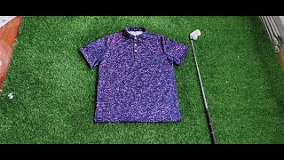 Men's Purple spots golf polo