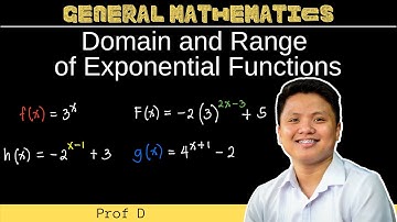 Domain and Range of Exponential Functions | General Mathematics | Tagalog