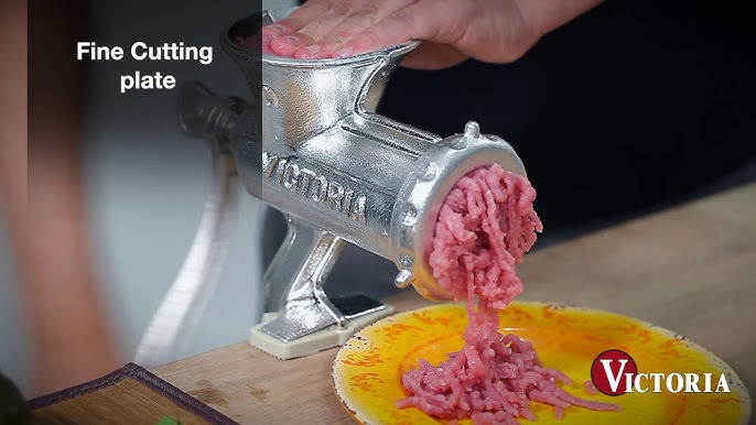 Meat Grinder with Tabletop Clamp & 2 Cutting Disks, Cast Iron Heavy Duty  Sausage Maker and Manual Meat Mincer - Make Homemade Burger Patties, Ground