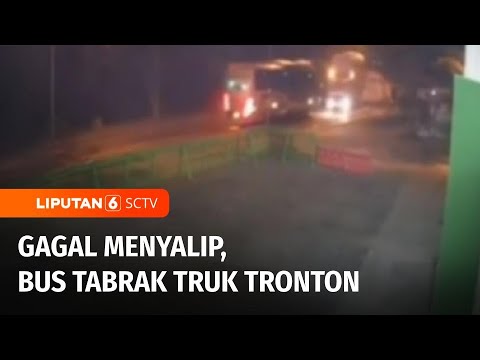 Gagal Menyalip, Bus Sugeng Rahayu Tabrak Truk Tronton di Ngawi | Liputan 6