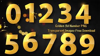 Golden 3d Number PNG Transparent Images Free Download