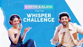 Kartik Aaryan & Alaya F Take the Whisper Challenge! | Funny Movie Names | @ipopdiaries
